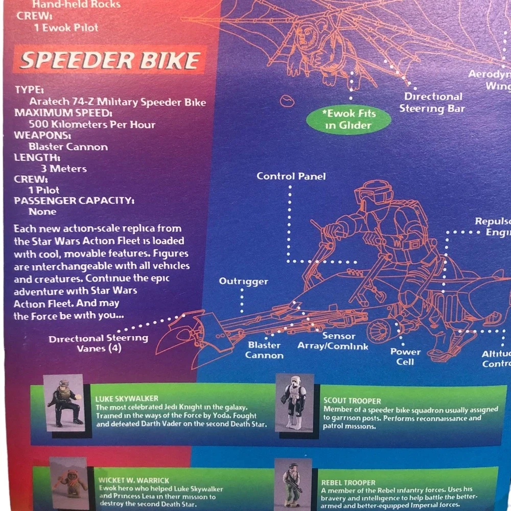 Star Wars Action Fleet Battle Pack #9 Hang Glider and Speeder Bike - Picture 5 of 8